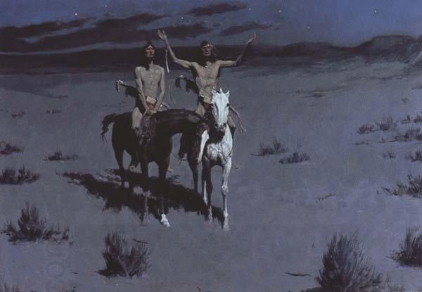 Frederic Remington Pretty Mother of the Night-White Otter is No longer a boy (mk43) oil painting picture